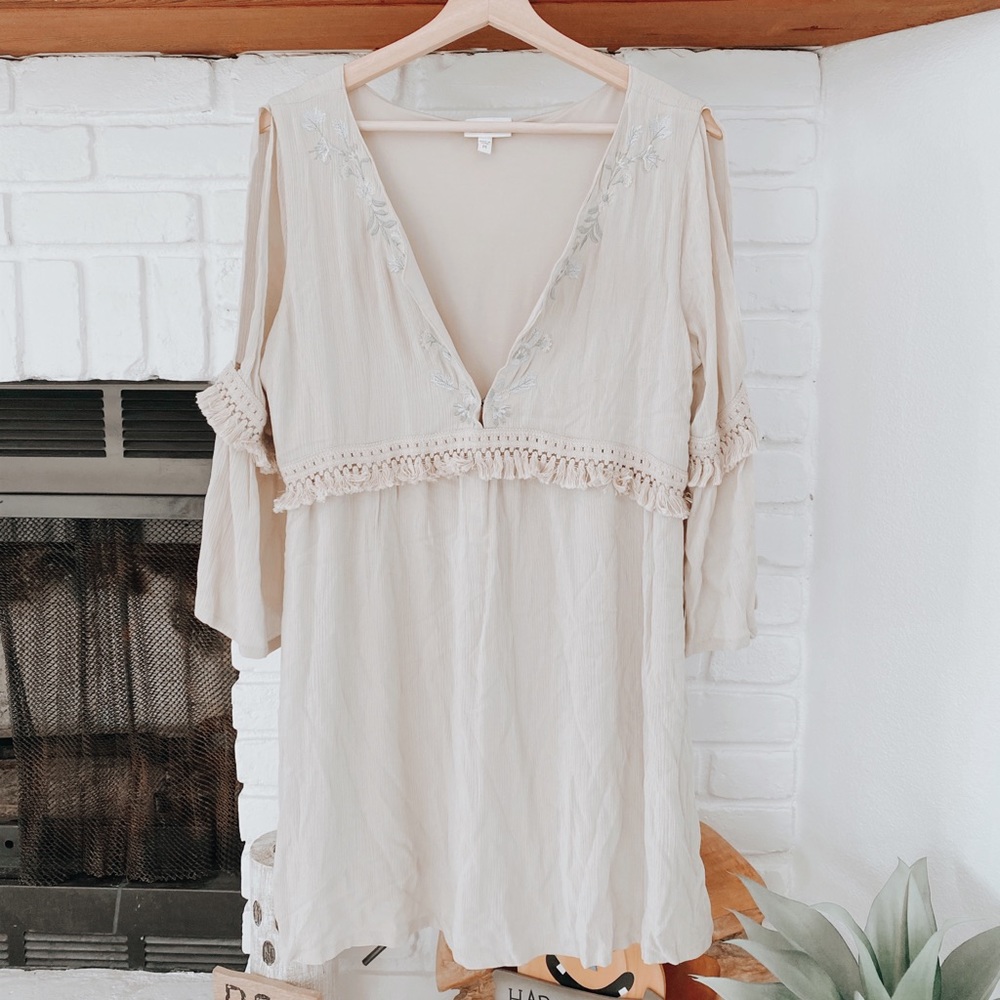 Tan Tassel Mini Doll Dress